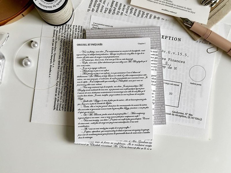 Orgueil et préjugés collage paper pad (vol.2) - สมุดบันทึก/สมุดปฏิทิน - กระดาษ ขาว