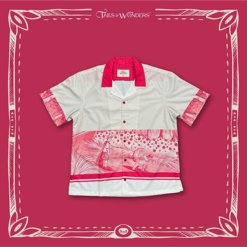 Little Prince Bowling Shirt Aimer - 帽T/大學T - 棉．麻 粉紅色