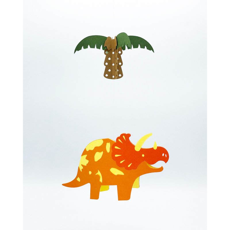 Pepamokit triceratops 047 - Wood, Bamboo & Paper - Paper Orange