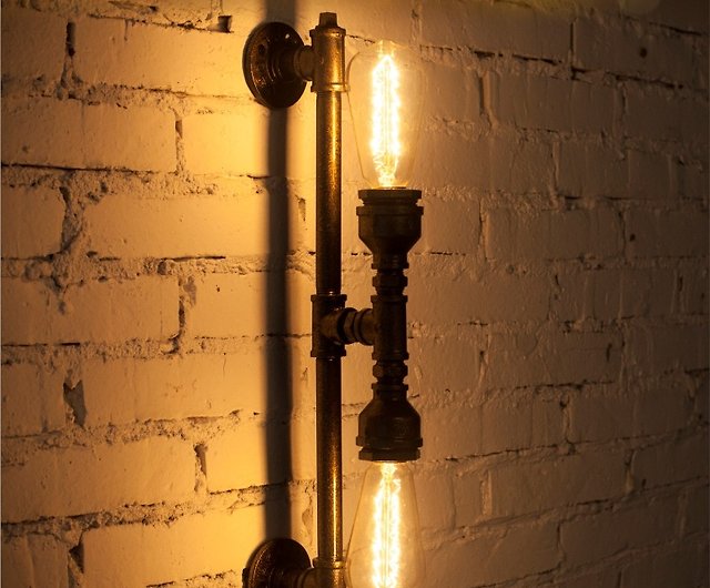 Borgmester Mose Infrarød Industrial style retro water pipe wall lamp creative decorative wall lamp -  Shop findjoy Lighting - Pinkoi