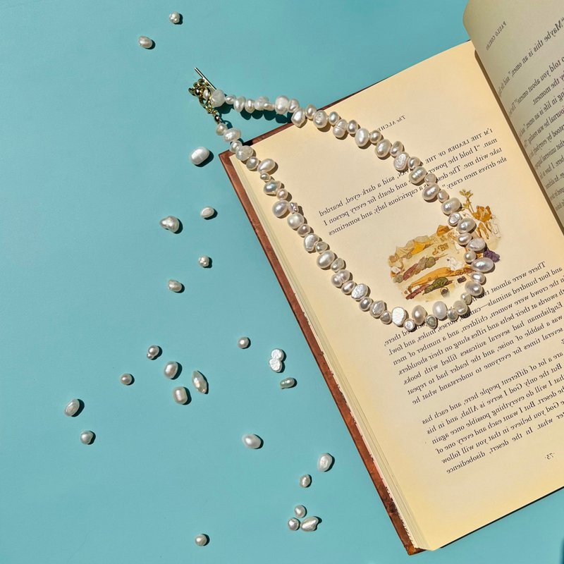 Necklace Lana • 18k Gold Luxury • Wedding Party Accessories • Freshwater Pearls - 項鍊 - 珍珠 多色