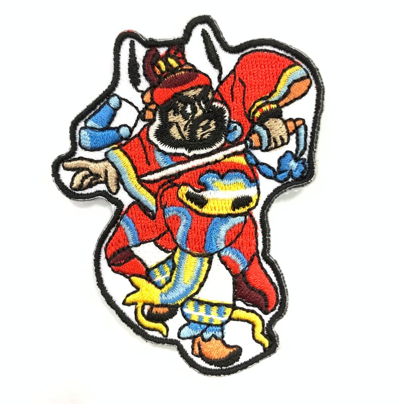 鍾馗 驅魔帝君 電繡刺繡布章 鎮宅真君貼布 布標 燙貼 徽章 肩章 - 徽章/別針 - 繡線 多色