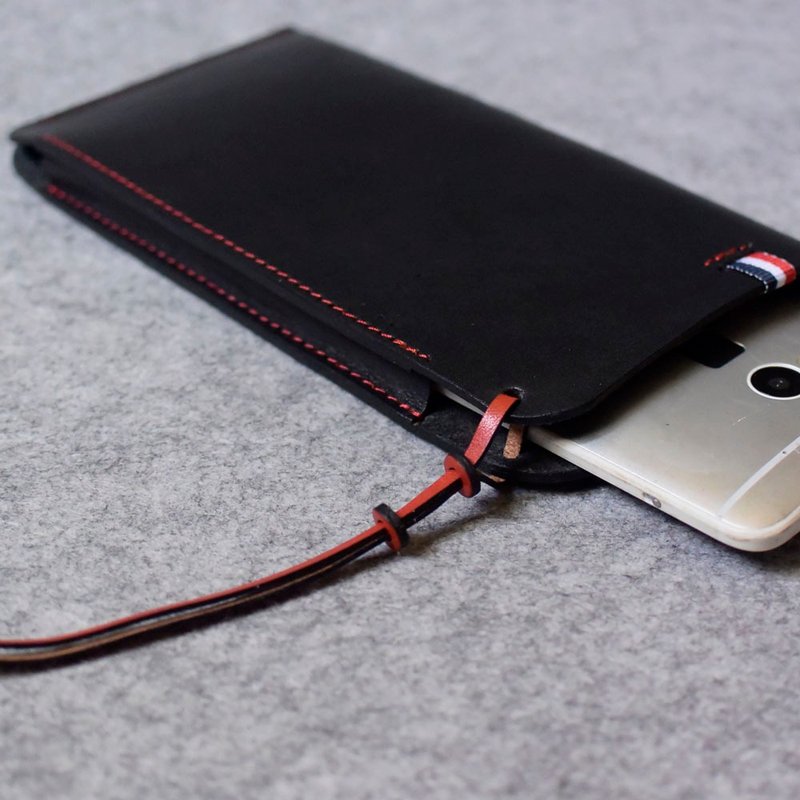 Three-color label mobile phone leather case including special leather case for back case - Phone Cases - Genuine Leather 