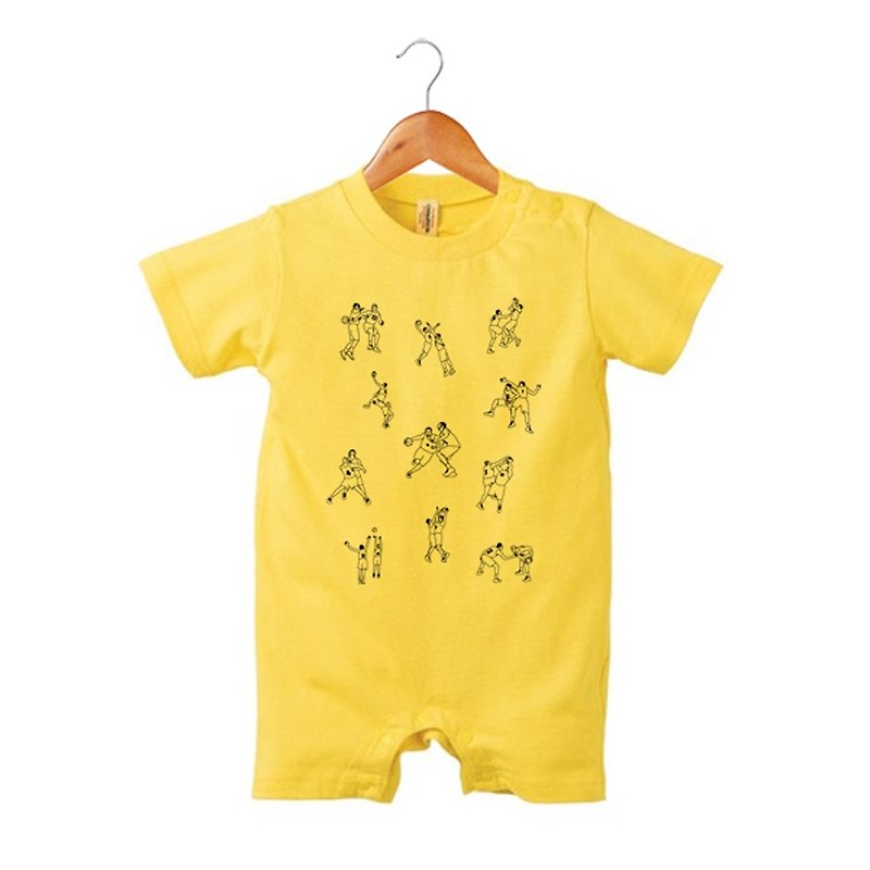 Basketball Baby rompers - ชุดทั้งตัว - ผ้าฝ้าย/ผ้าลินิน สีเหลือง