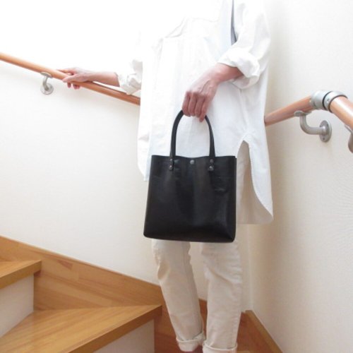 Calf・New・Square Mini Tote・Glazing Calf・Black・0502 - Shop