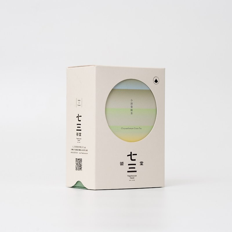 Qisan Tea Hall three-dimensional tea bag丨Chrysanthemum chrysanthemum green tea 8 singles – hardcover box - ชา - กระดาษ ขาว
