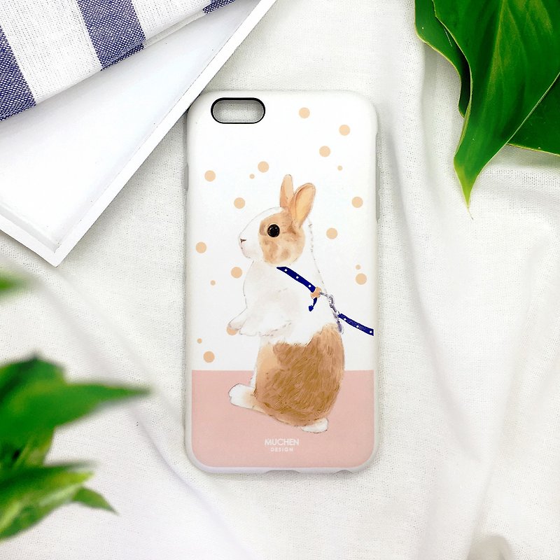 I don't want to go home! Bunny - Rhino Shield PlayProof joint name - Phone Cases - Plastic Pink
