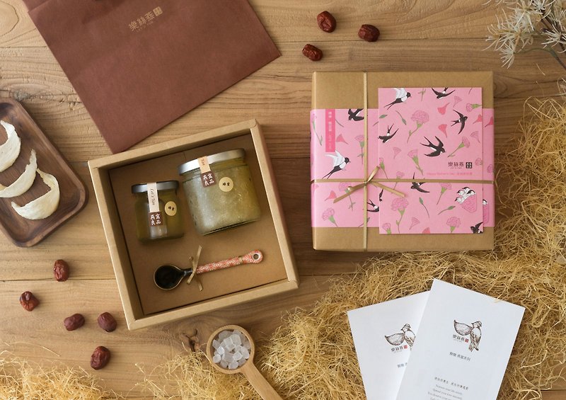 Mummy limited edition gift box. Fresh stew bird's nest. Ready-to-eat mother and son. Honey group # quick arrival # limited gift of Japanese porcelain keys - Other - Fresh Ingredients Pink