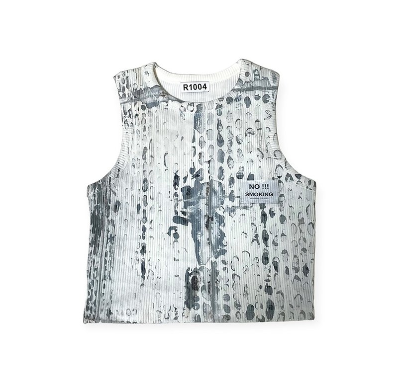 NO SMOKING SLEEVELESS - 女 T 恤 - 聚酯纖維 灰色