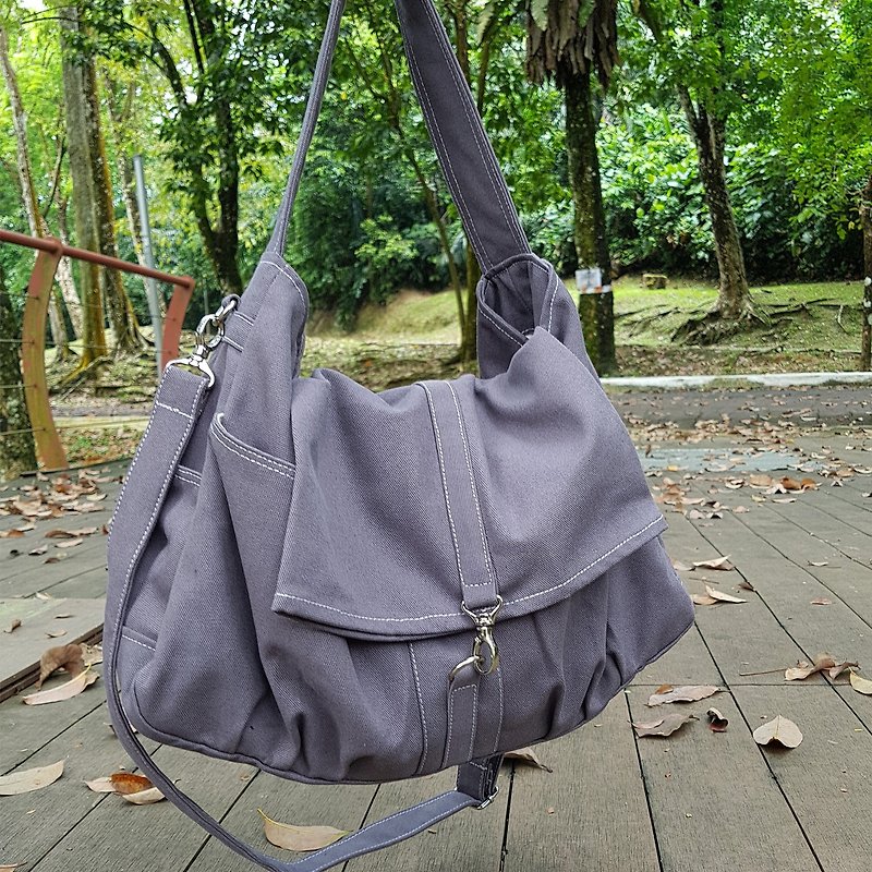 Shoulder Bag / Crossbody / Tote / Sling Bag / Diapers bag / Weekender - Classic - Messenger Bags & Sling Bags - Other Materials Gray