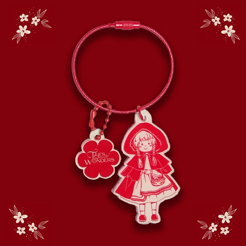 Key Chain Little Red Riding Hood Premium - 鑰匙圈/鑰匙包 - 壓克力 紅色