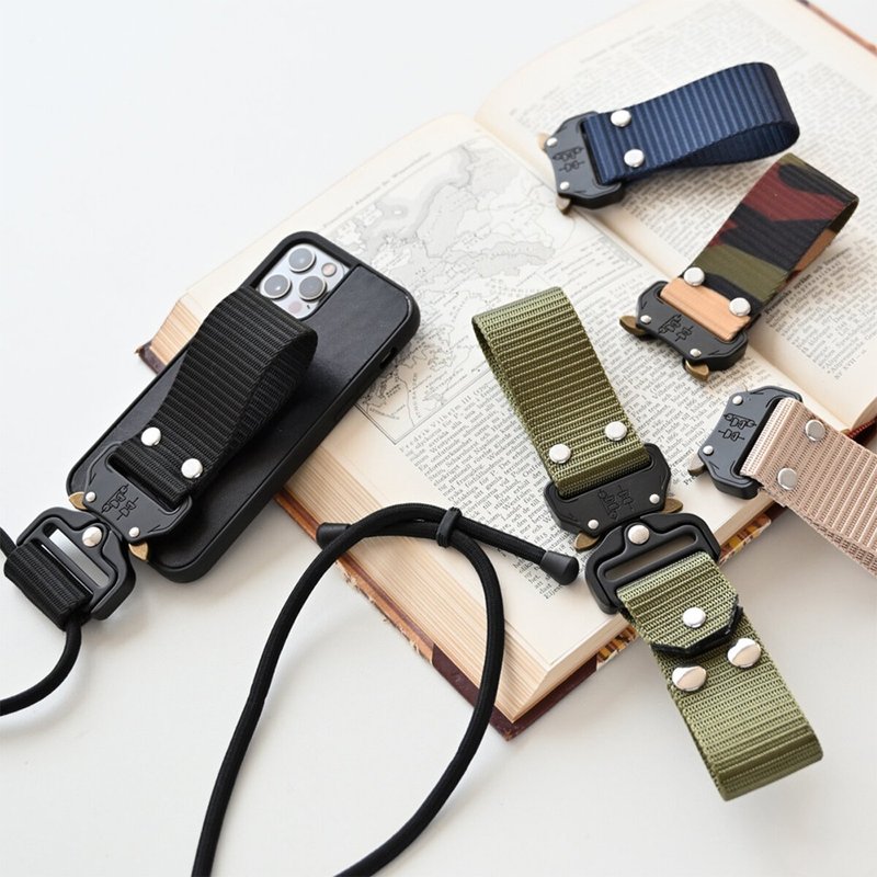 簡単着脱 iPhone限定 メンズ 【 スマホショルダー クイックリリース ケースセット 】 スマホストラップ スマホケース プレゼント ギフト CM01M - 手機殼/手機套 - 真皮 黑色