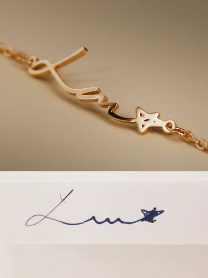 Custom Actual Handwriting Bracelet - สร้อยข้อมือ - โลหะ หลากหลายสี