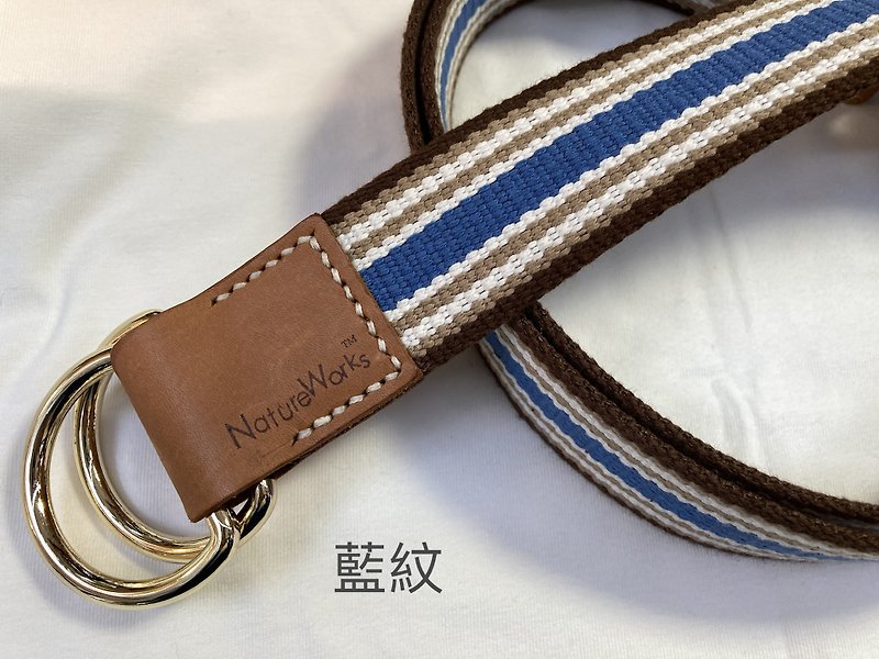 Nature Works | Nature Double Buckle Belt (Short Version) - Belts - Cotton & Hemp Multicolor