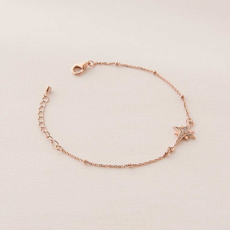 Star of Bethlehem bracelet - rose gold - Bracelets - Other Metals Pink