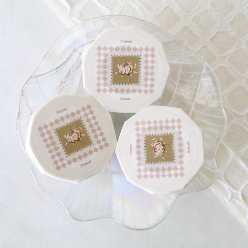 Frames kisscut Washi Tape (3.5cm x 7m) - 紙膠帶/和紙/PET - 紙 白色