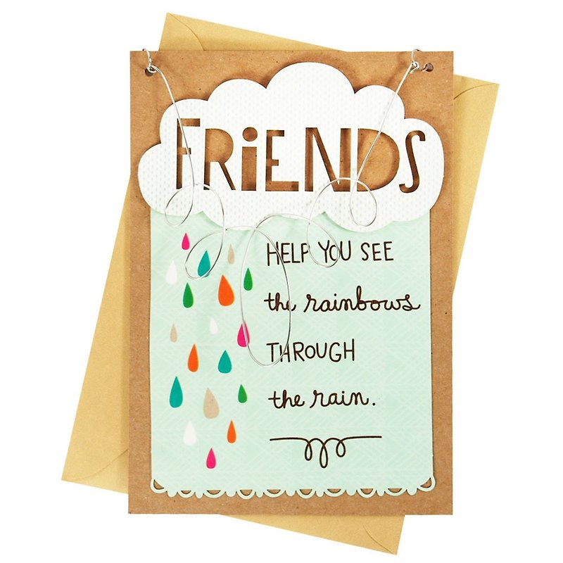 Let you see the rainbow in the rain [Hallmark-Creative hand-made cards, friendship lasts forever] - Cards & Postcards - Paper Green