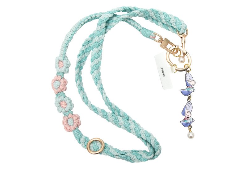 【旅遊必備】小牡蠣系列手機編織頸掛繩-四花 - 手機配件 - 其他材質 粉紅色