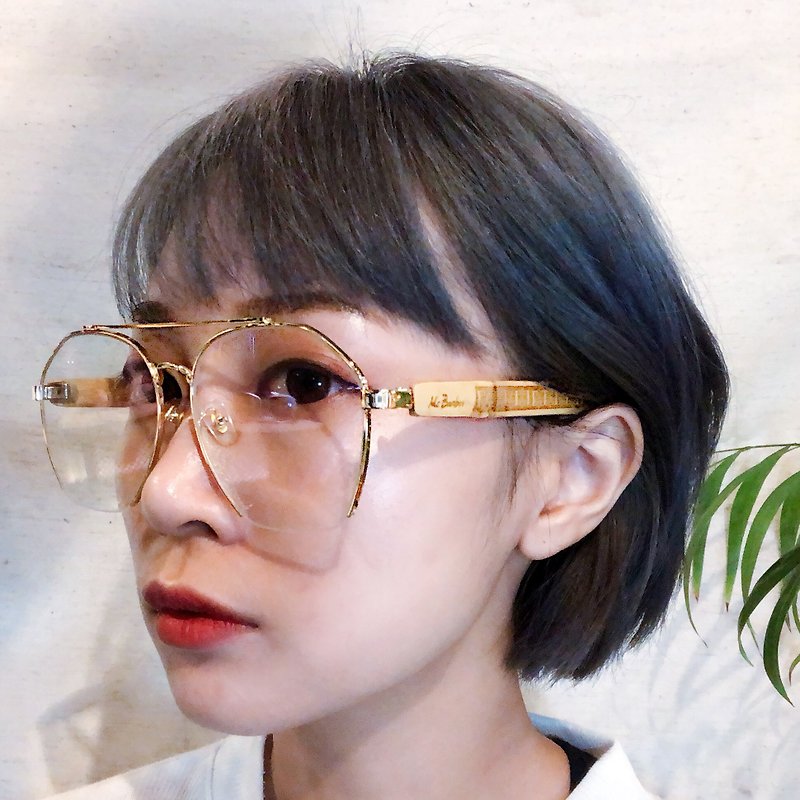 Mr.Banboo Taiwan handmade glasses [engraving old window flower king word series] Taiwanese bamboo - Glasses & Frames - Bamboo 
