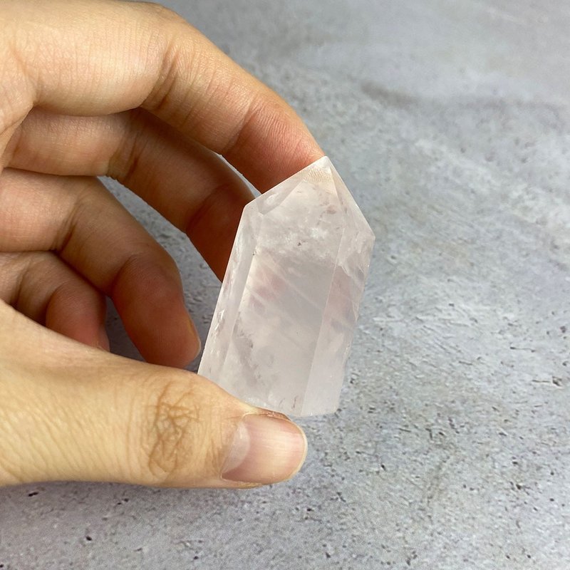 水晶柱- 粉水晶柱 辦公室療癒微景觀 裝置擺飾 一物一圖 - 擺飾/家飾品 - 寶石 粉紅色