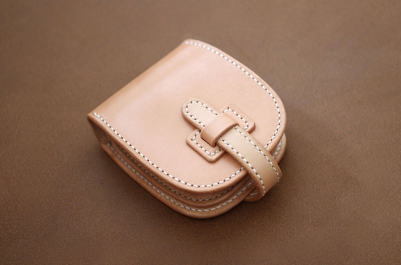 Saddle leather's short wallet (Insert type) - กระเป๋าสตางค์ - หนังแท้ ขาว