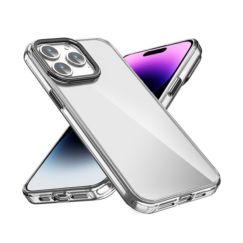 VOYAGE anti-fall and anti-scratch protective case-Pure Frame-transparent-iPhone 15 Pro(6.1) - เคส/ซองมือถือ - วัสดุอื่นๆ สีใส