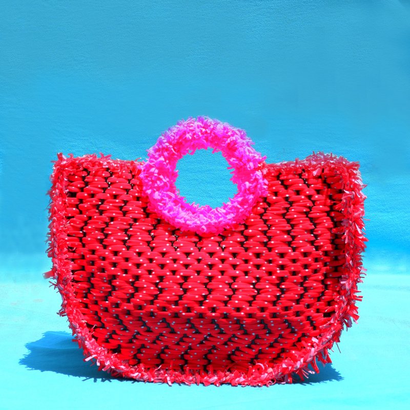 Beach Handbag - Handbags & Totes - Nylon Red