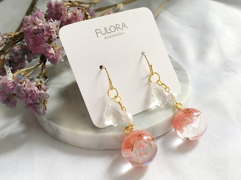 Secret Garden Romantic Pink Earrings - Earrings & Clip-ons - Plants & Flowers 