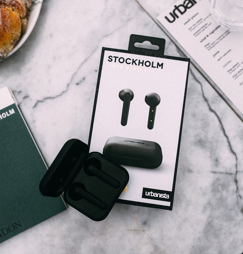 urbanista STOCKHOLM true wireless Bluetooth earphones - Dark Crown - Headphones & Earbuds - Other Materials Black