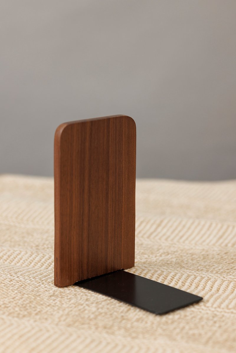 Islandoffer Black walnut solid wood bookend, book stand, book storage (1pcs) - ตะขอที่แขวน - ไม้ สีทอง