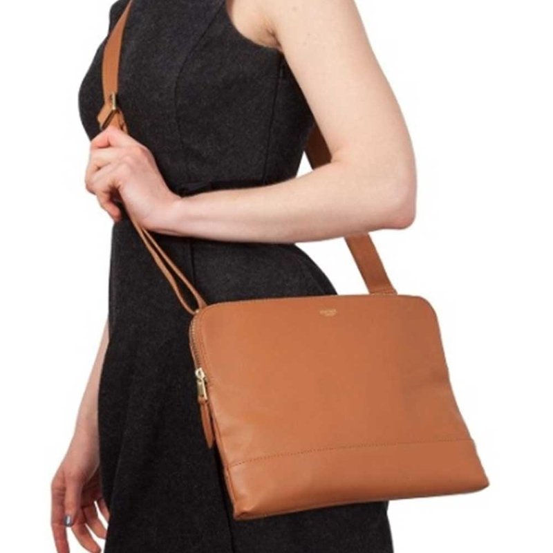 [Welfare products cleared] Molton 12-inch top layer cowhide flat bag shoulder bag clutch (caramel Brown) showing traces as shown in the attached picture - Clutch Bags - Genuine Leather Brown