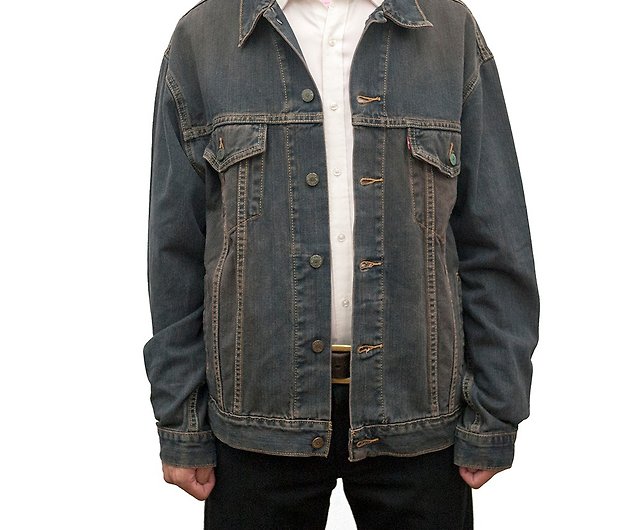 LEVI'S 70507 denim jacket second-hand vintage washing color black - Shop  afterworktw Men's Coats & Jackets - Pinkoi