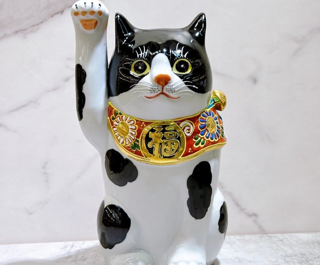 九谷焼 招き猫 九谷焼 招き猫 | 九谷焼黒布7号 - ショップ