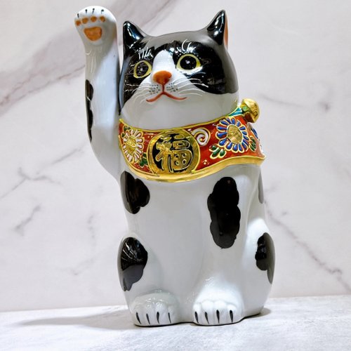 九谷焼 招き猫 | 九谷焼黒布7号 - ショップ