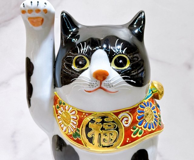 九谷焼　招き猫　お辞儀ネコ　3点 九谷焼 招き猫 お辞儀ネコ 3点