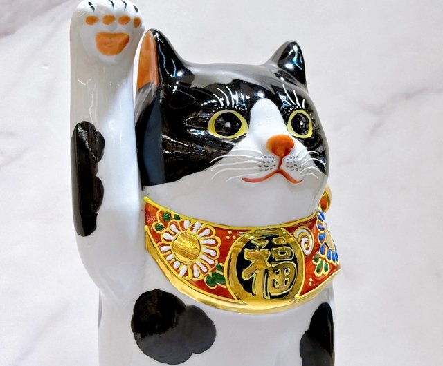 招き猫 陶器九谷焼色盛り上げ高さ29cm 招き猫 陶器九谷焼色盛り上げ高さ29cm 招き猫 陶器九谷焼色