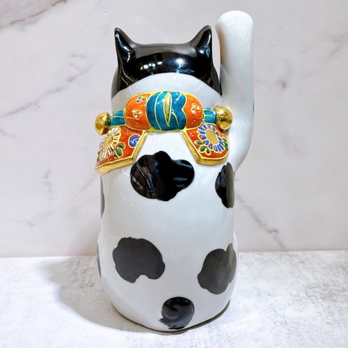 九谷焼 招き猫 | 九谷焼黒布7号 - ショップ