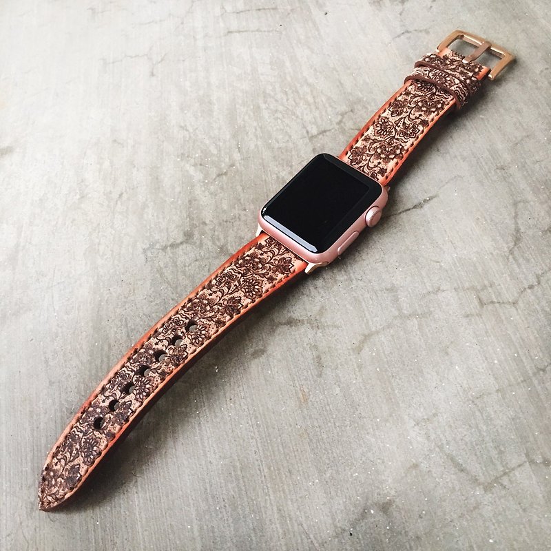 Apple Watch Band系列4系列3系列2系列1 - 錶帶 - 真皮 咖啡色
