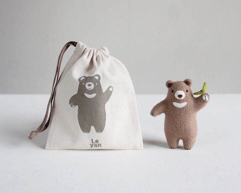 Leyang·Hot Fun Wool Felt Material Pack-Chocolate Bear Belle - เย็บปัก/ถักทอ/ใยขนแกะ - ขนแกะ 