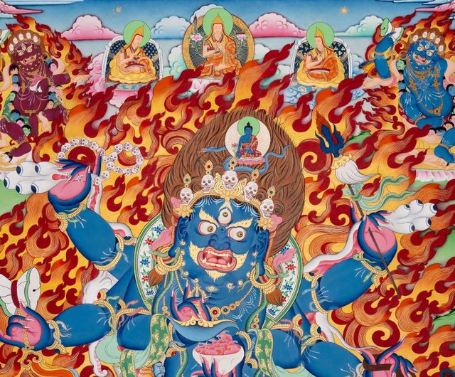 掛け軸 仏教の神々のタペストリー