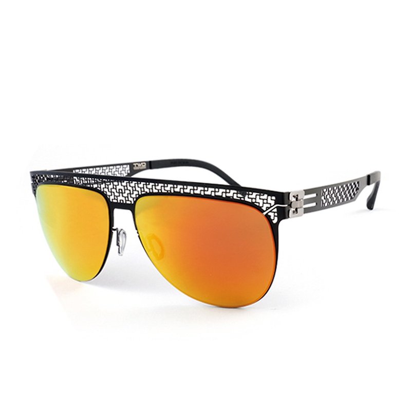 無螺絲眼鏡 男款薄鋼太陽眼鏡潮-迴醫療鋼MIT設計時尚的焦點 - 太陽眼鏡/墨鏡 - 其他金屬 銀色