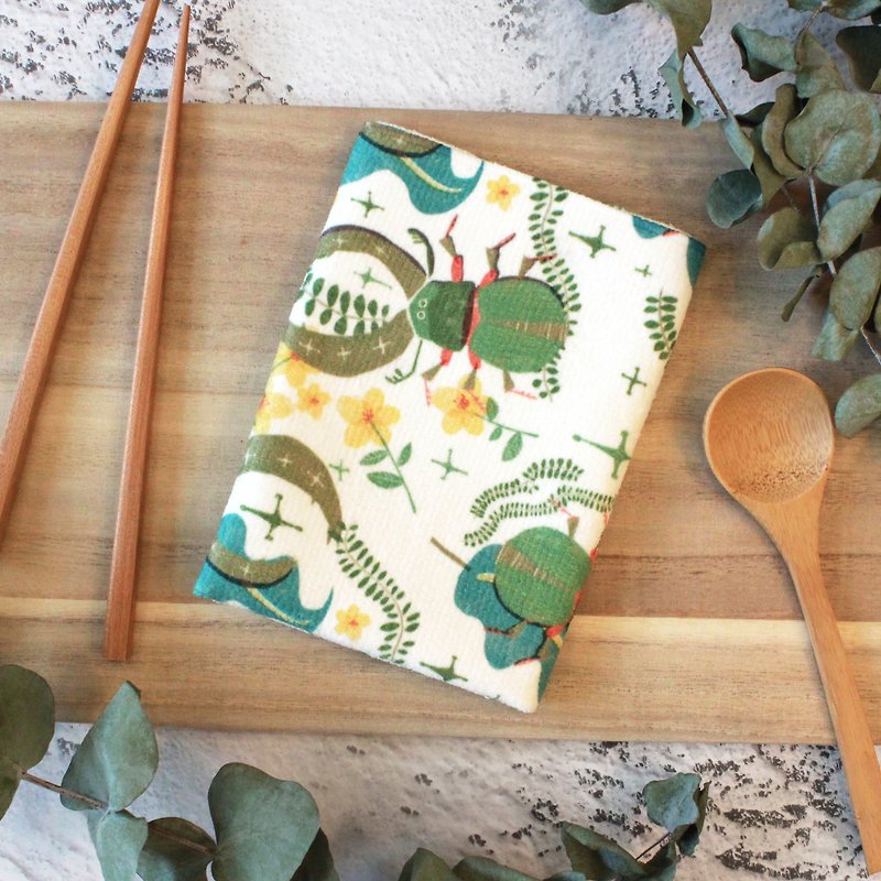 Heart Towel / Bug Sonata - Handkerchiefs & Pocket Squares - Other Man-Made Fibers Green