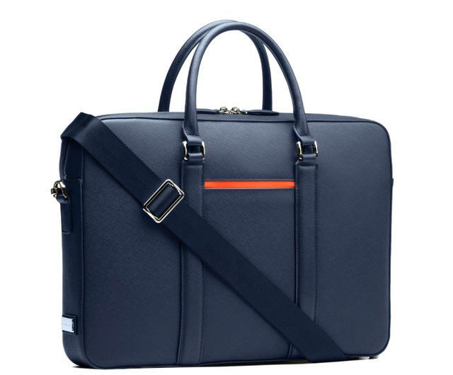 Maverick and Co. Navy Manhattan Leather Briefcase Shop Maverick Co. Briefcases Doctor Bags Pinkoi