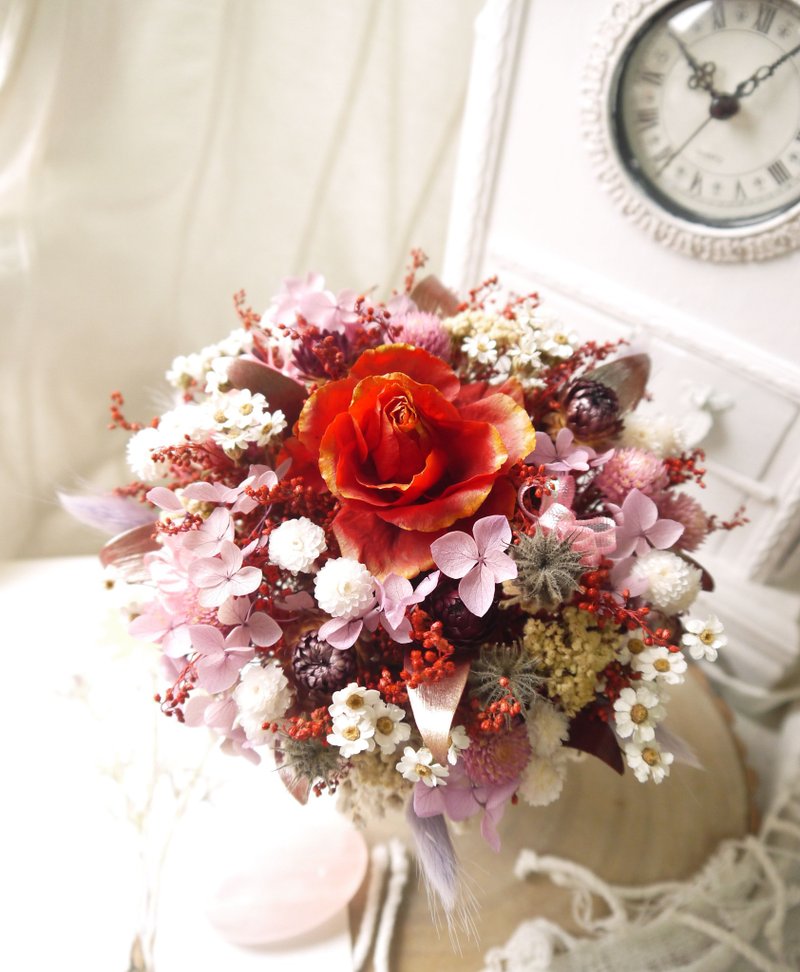 傾心.喜慶.開幕.情人生日.乾燥花.索拉花.永生花.不凋花.首選. - 乾燥花/永生花 - 植物．花 紅色