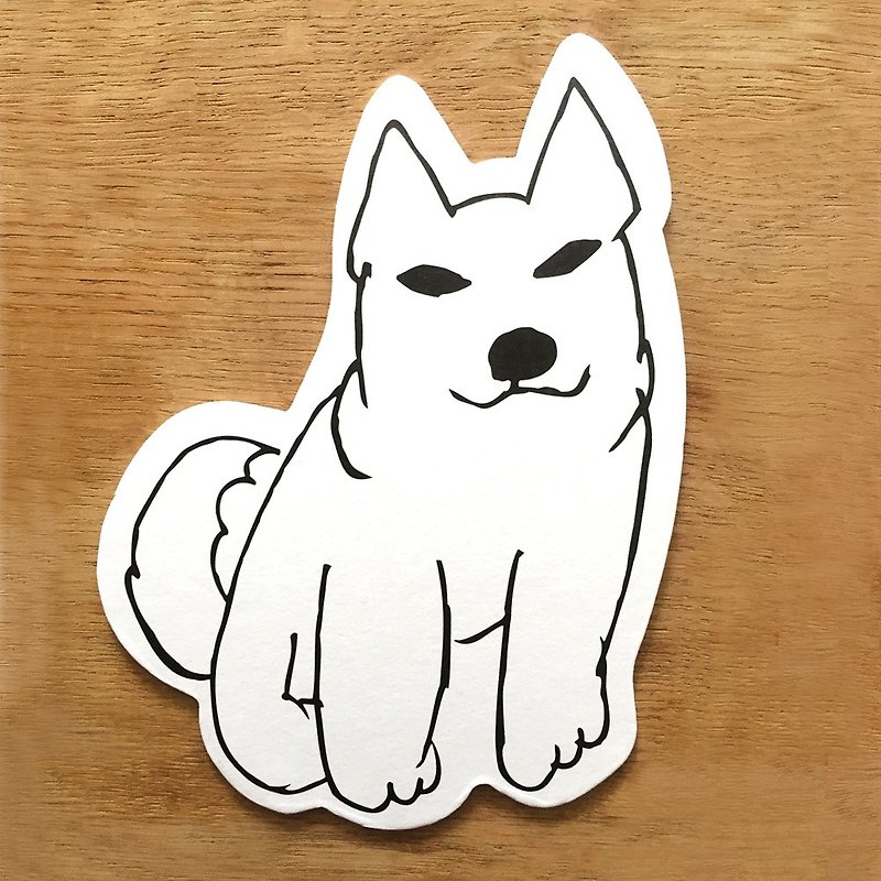 I am a treasure dog coaster postcard (Shiba Inu) - การ์ด/โปสการ์ด - กระดาษ ขาว