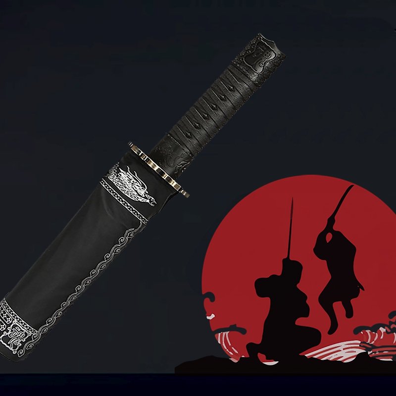 BGG Samurai Auto Umbrella - ร่ม - เส้นใยสังเคราะห์ สีดำ