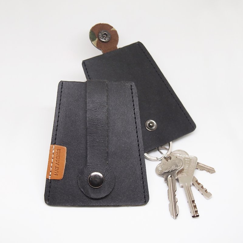 Denim Jeans Tag - Key Holder, Keychain - 鑰匙圈/鎖匙扣 - 其他材質 黑色