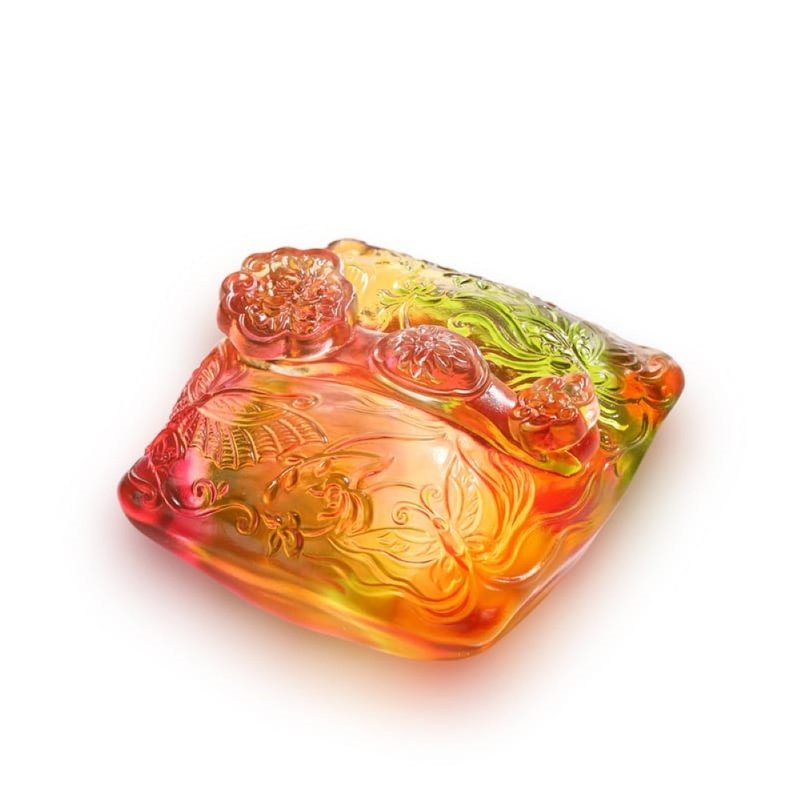琉璃工房 LIULI 花舞如意 - 擺飾/家飾品 - 玻璃 紅色