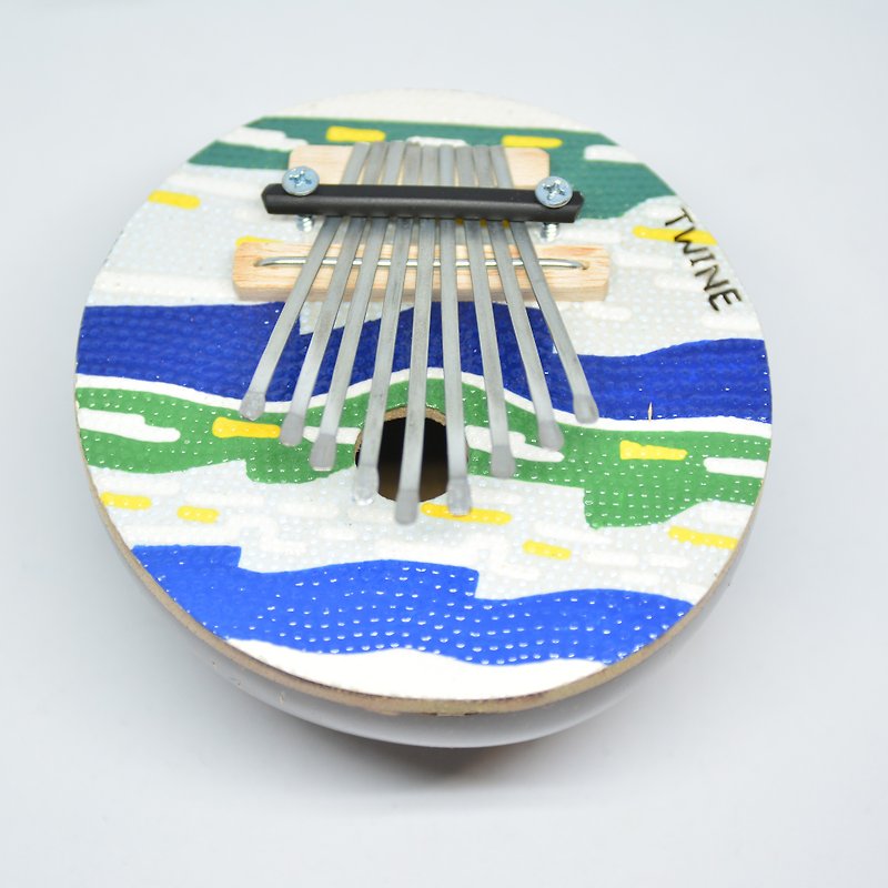Kalimba thumb piano _ water shore - Guitars & Music Instruments - Wood Blue