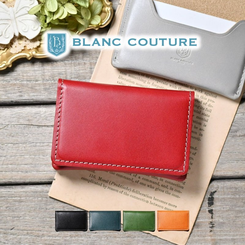 Business Card Holder Women Men Thin Leather - Card Holders & Cases - Genuine Leather Black